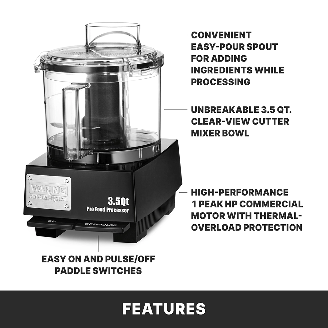 3.5-Quart Food Processor with Flat Lid